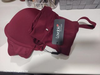 Conjunto sujetador y braga color vino