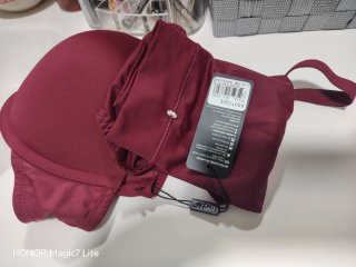 Conjunto sujetador y braga color vino