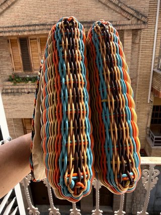 Bolso Zara tejido multicolor