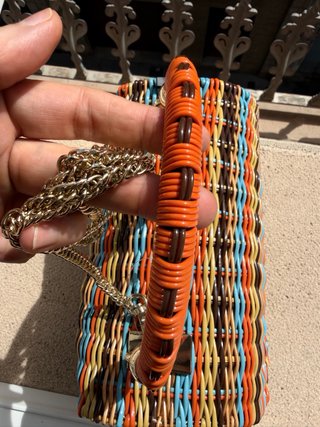 Bolso Zara tejido multicolor