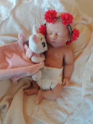 Muñeco bebé reborn silicona platino