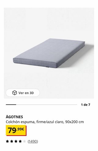 Colchón IKEA AGOTNES Gris NUEVO