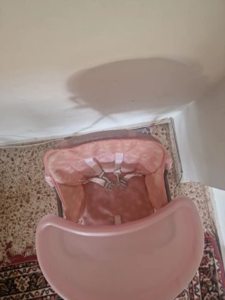 Trona para bebé rosa plegable