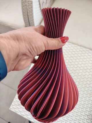 Vaso a spirale multicolore in Pla cm 25