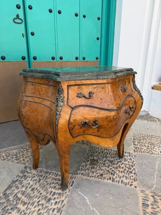 Cómoda Luis XV Bombe Mármol y Madera