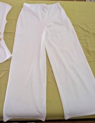 Conjunto Zara Nuevo Elegante Blanco M/38