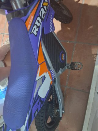 Moto Cross de niño ROAN Eléctrica Azul/Naranja