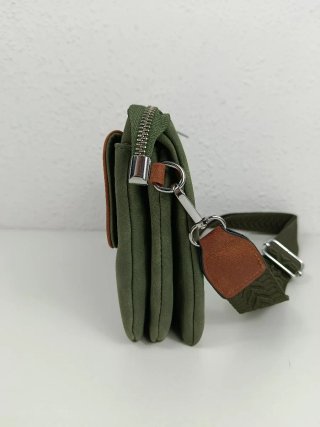 Bandolera Unisex Verde Multibolsillo