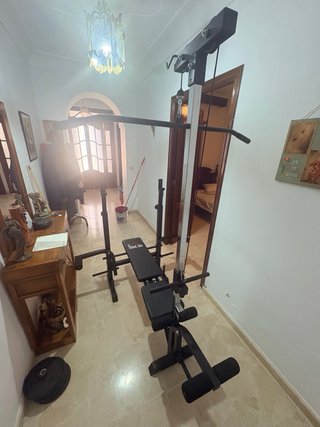 Gimnasio completo + pesas y barras casi nuevo