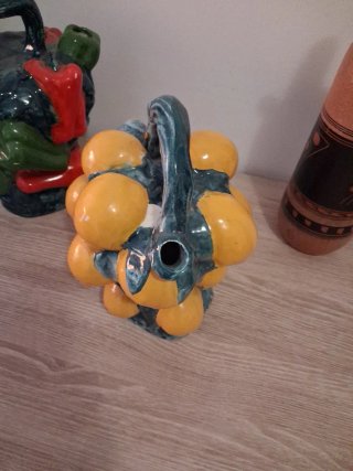 3 Botijos Cerámica: Vegetales y Estilo 70s