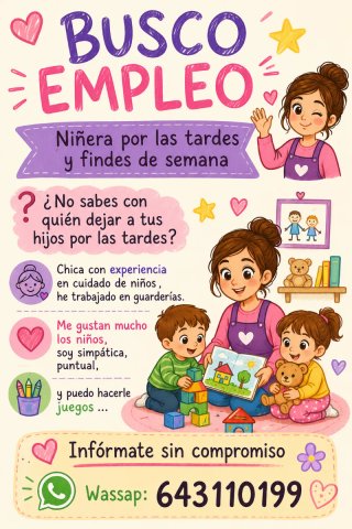 Se ofrece niñera