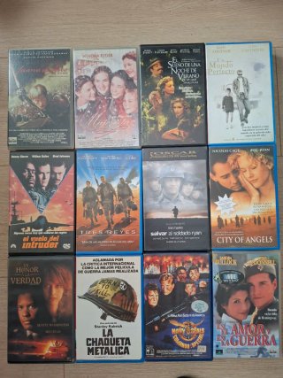 Lote 12 VHS Acción, Drama, Romance, Guerra