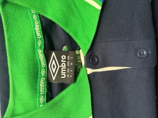 Polo Umbro Vintage Azul y Verde