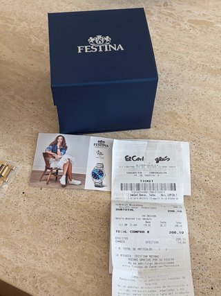 Reloj Festina Cronógrafo Dorado Negro