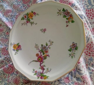 Tartera o frutero de porcelana de Limoges