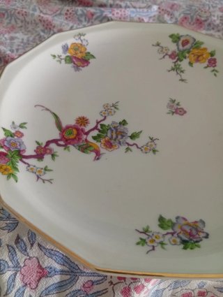 Tartera o frutero de porcelana de Limoges