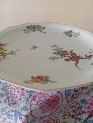 Tartera o frutero de porcelana de Limoges
