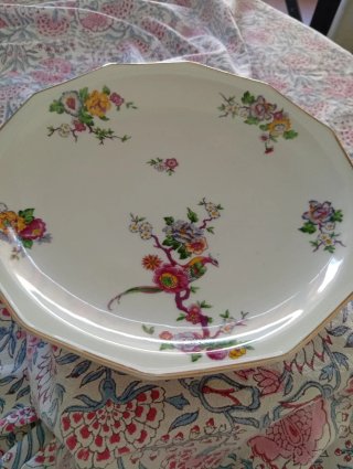 Tartera o frutero de porcelana de Limoges
