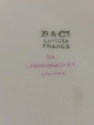 Tartera o frutero de porcelana de Limoges