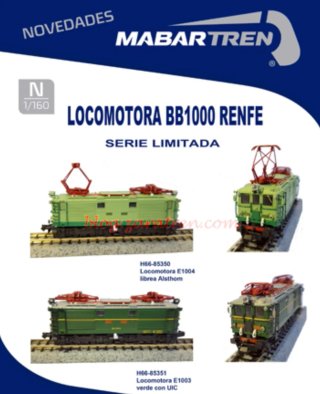 Locomotora Renfe Alsthom 1000 Mabar Escala N