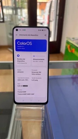 Oppo Reno6 5G Azul 128GB 8GB RAM