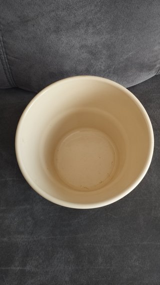 Maceta cerámica beige 14 cm NUEVA