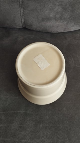 Maceta cerámica beige 14 cm NUEVA