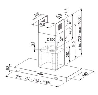 Embellecedor Acero Inox Campana Extractora FRANKE