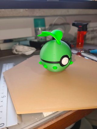 Pokeball Speciale Tema Chikorita - Stampa 3D