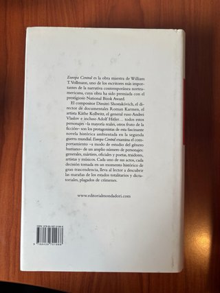 William T. Vollmann. Europa Central. Buen estado