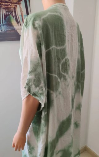 Vestido Caftán Lino Tie-Dye