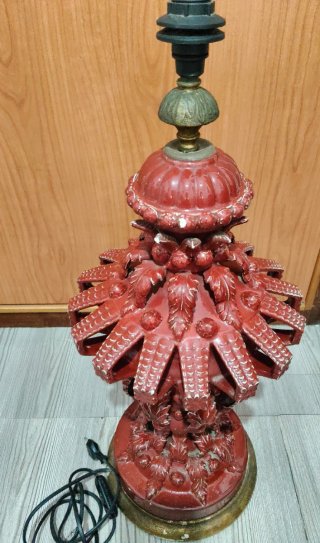 Lámpara Vintage Española Cerámica Metal