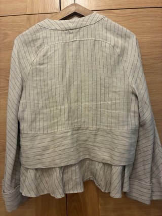 Chaqueta Purificación García Lino Beige Talla M