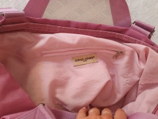 Borsa David Jones vintage impermeabile rosa