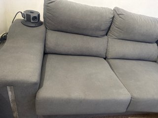 Sofá cama gris de tela