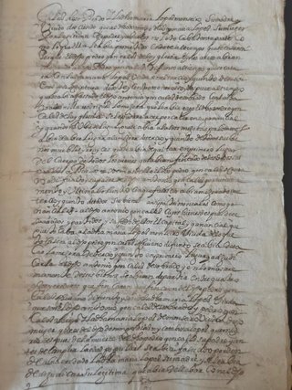 Documento manuscrito  1744.  Sello 2n.
