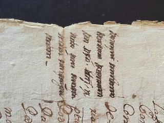 Documento manuscrito  1744.  Sello 2n.
