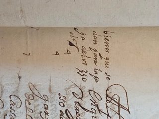Documento manuscrito  1744.  Sello 2n.