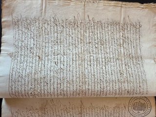 Documento manuscrito  1744.  Sello 2n.