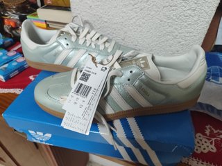 Zapatillas Adidas Samba Turquesa y Blanco