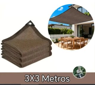 Toldo Malla Sombra Cuadrado 3X3 Metros