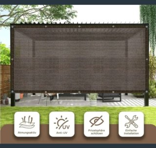 Toldo Malla Sombra Cuadrado 3X3 Metros