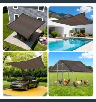 Toldo Malla Sombra Cuadrado 3X3 Metros