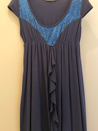 Vestito Pinko blu navy con paillettes