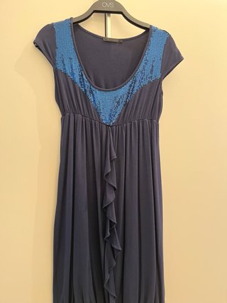 Vestito Pinko blu navy con paillettes