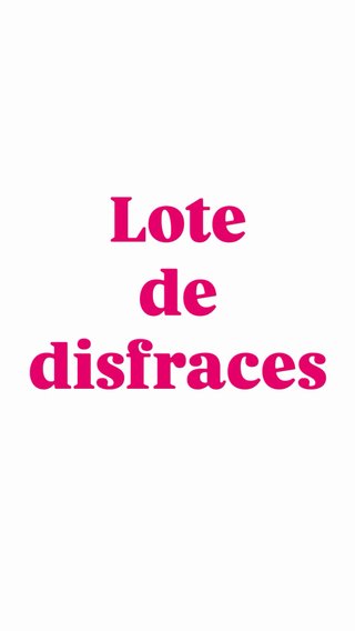 Lote de disfraces