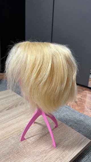 Peluca corta pelo natural rubia