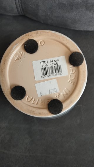 Maceta cerámica blanca y negra 14cm