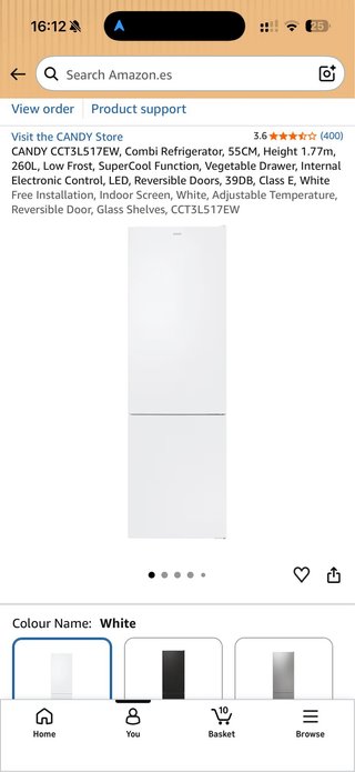 Nevera Candy Blanca