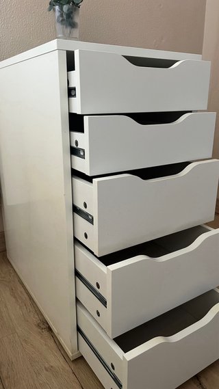 Cajonera de escritorio 5 cajones blanca